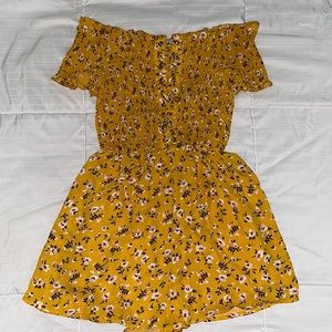 Yellow flowered romper